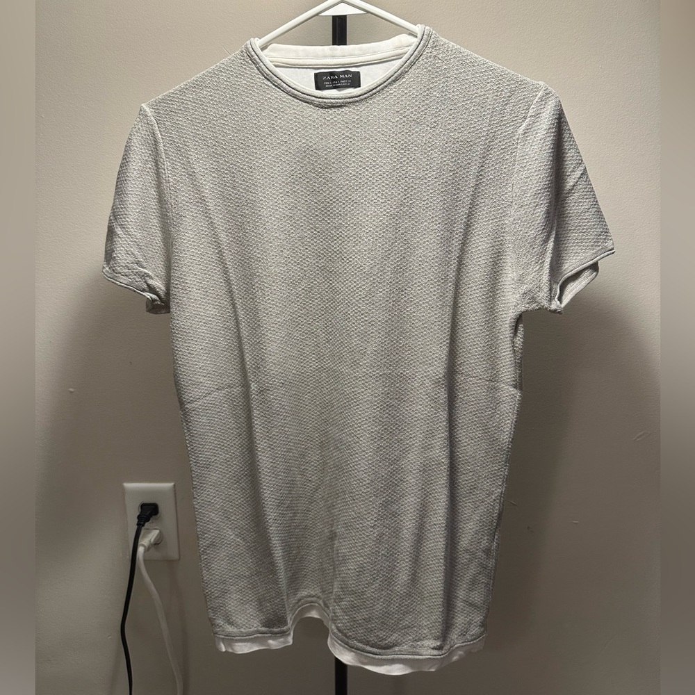 Zara men grey t-shirt